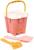 Песочный набор игрушек, 4 предмета: ведро-замок, ситечко, лопатка, грабельки, розовый
