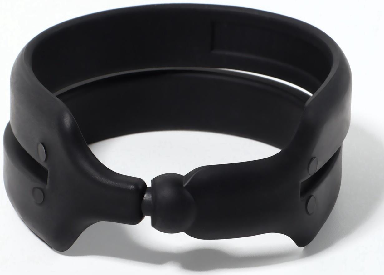 Зажим для волос «Твистер», 18.5×2.5 см, силиконовый, чёрный