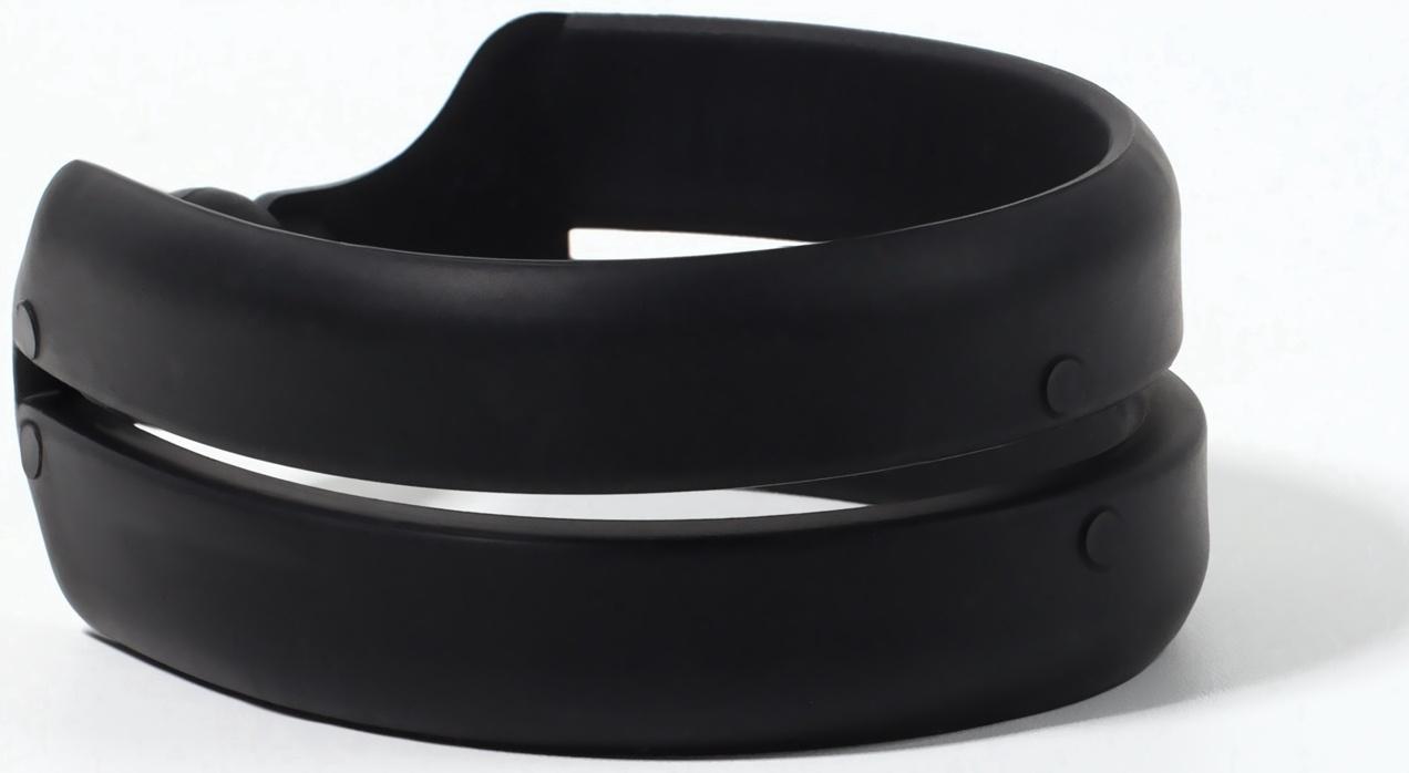 Зажим для волос «Твистер», 18.5×2.5 см, силиконовый, чёрный