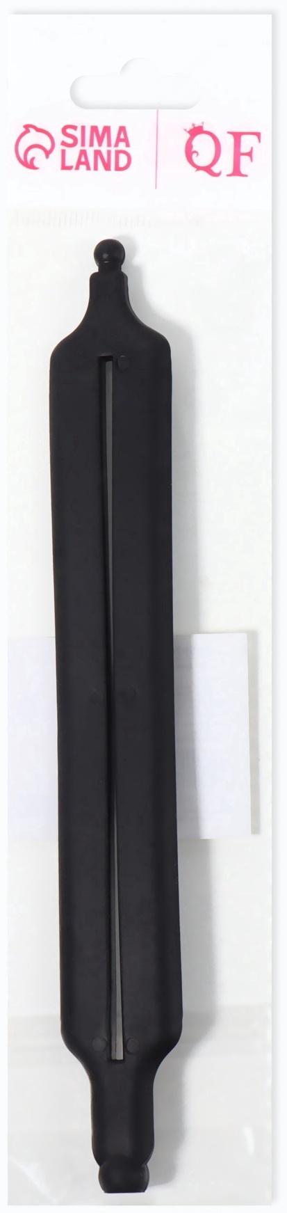 Зажим для волос «Твистер», 18.5×2.5 см, силиконовый, чёрный