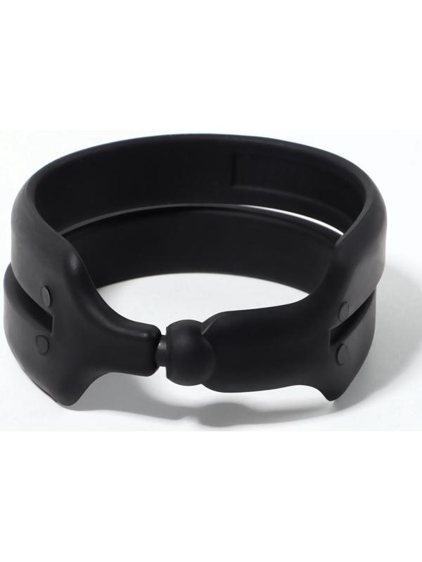 Зажим для волос «Твистер», 18.5×2.5 см, силиконовый, чёрный