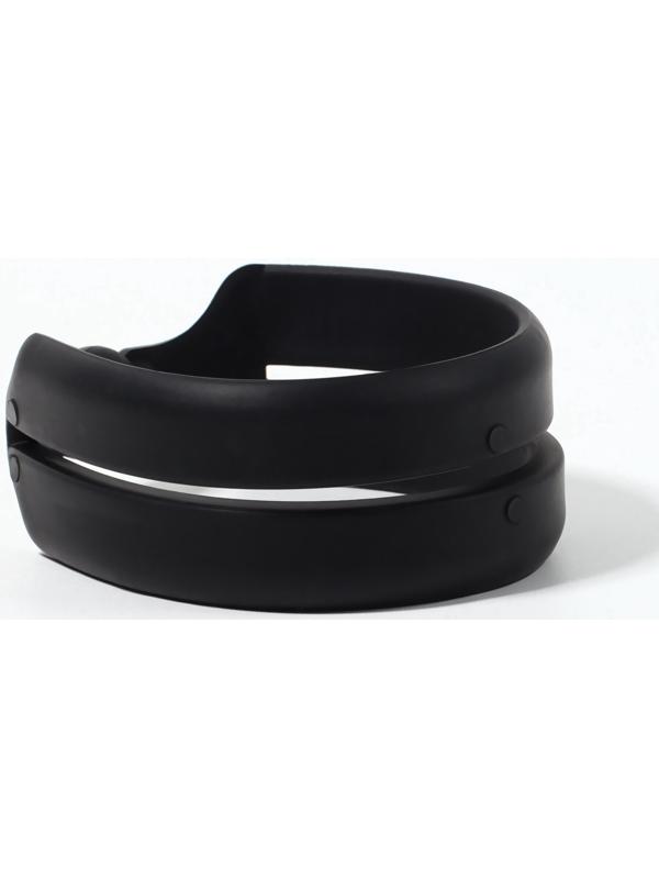 Зажим для волос «Твистер», 18.5×2.5 см, силиконовый, чёрный