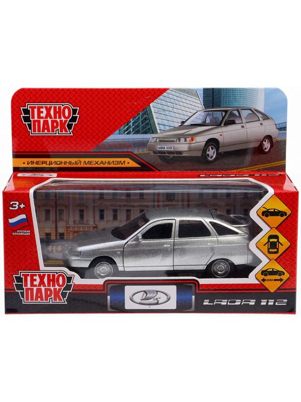 Машина металлическая «ВАЗ-2112», открываются двери, багажник, инерция, 12 см, серебристый