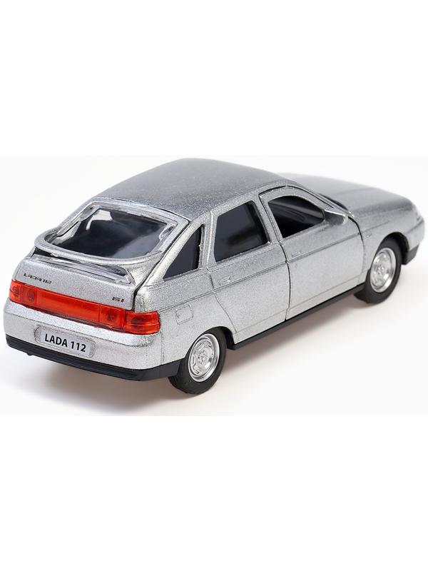 Машина металлическая «ВАЗ-2112», открываются двери, багажник, инерция, 12 см, серебристый