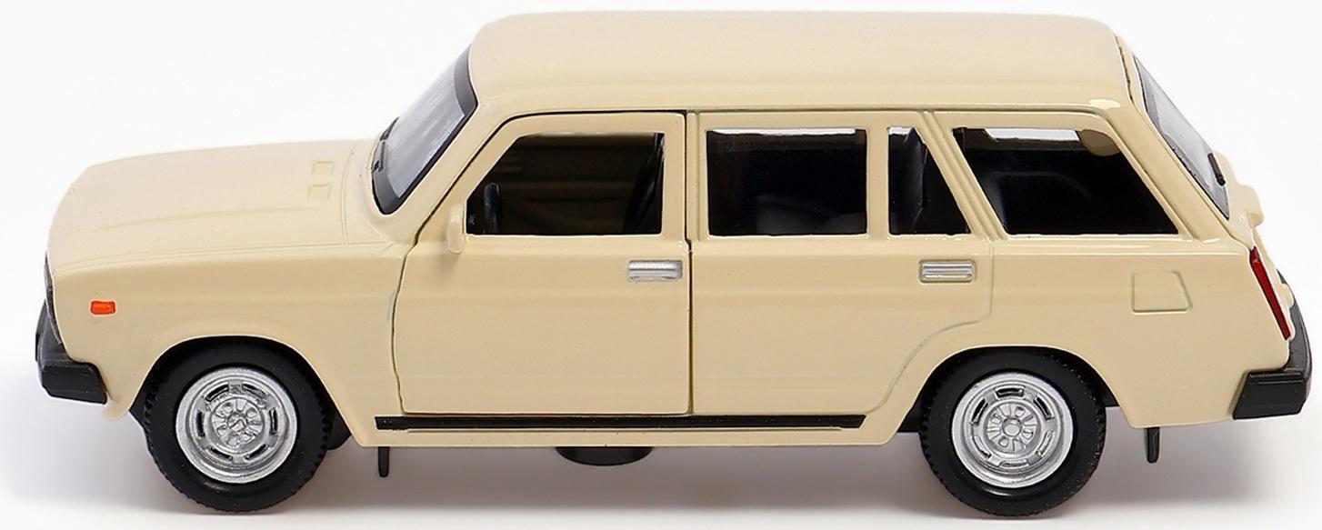Машинка металлическая «ВАЗ-2104», ретро - модель «ЖИГУЛИ», открываются двери, багажник, инерция, 12 см, бежевый