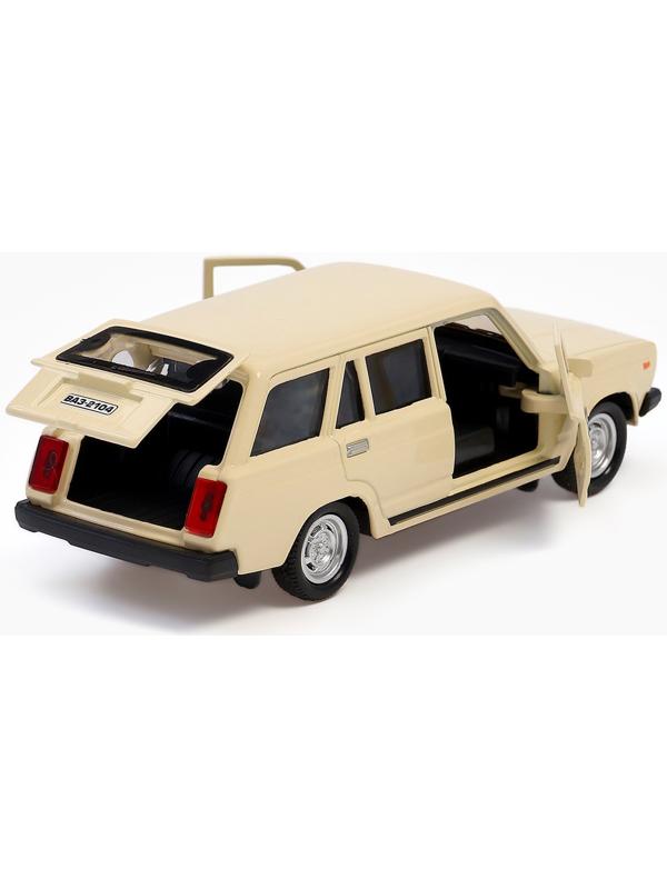Машинка металлическая «ВАЗ-2104», ретро - модель «ЖИГУЛИ», открываются двери, багажник, инерция, 12 см, бежевый