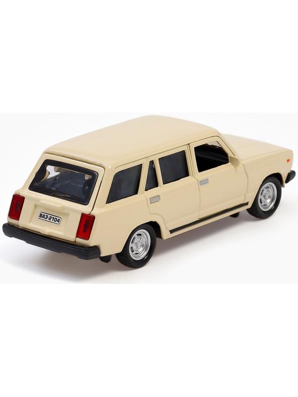 Машинка металлическая «ВАЗ-2104», ретро - модель «ЖИГУЛИ», открываются двери, багажник, инерция, 12 см, бежевый