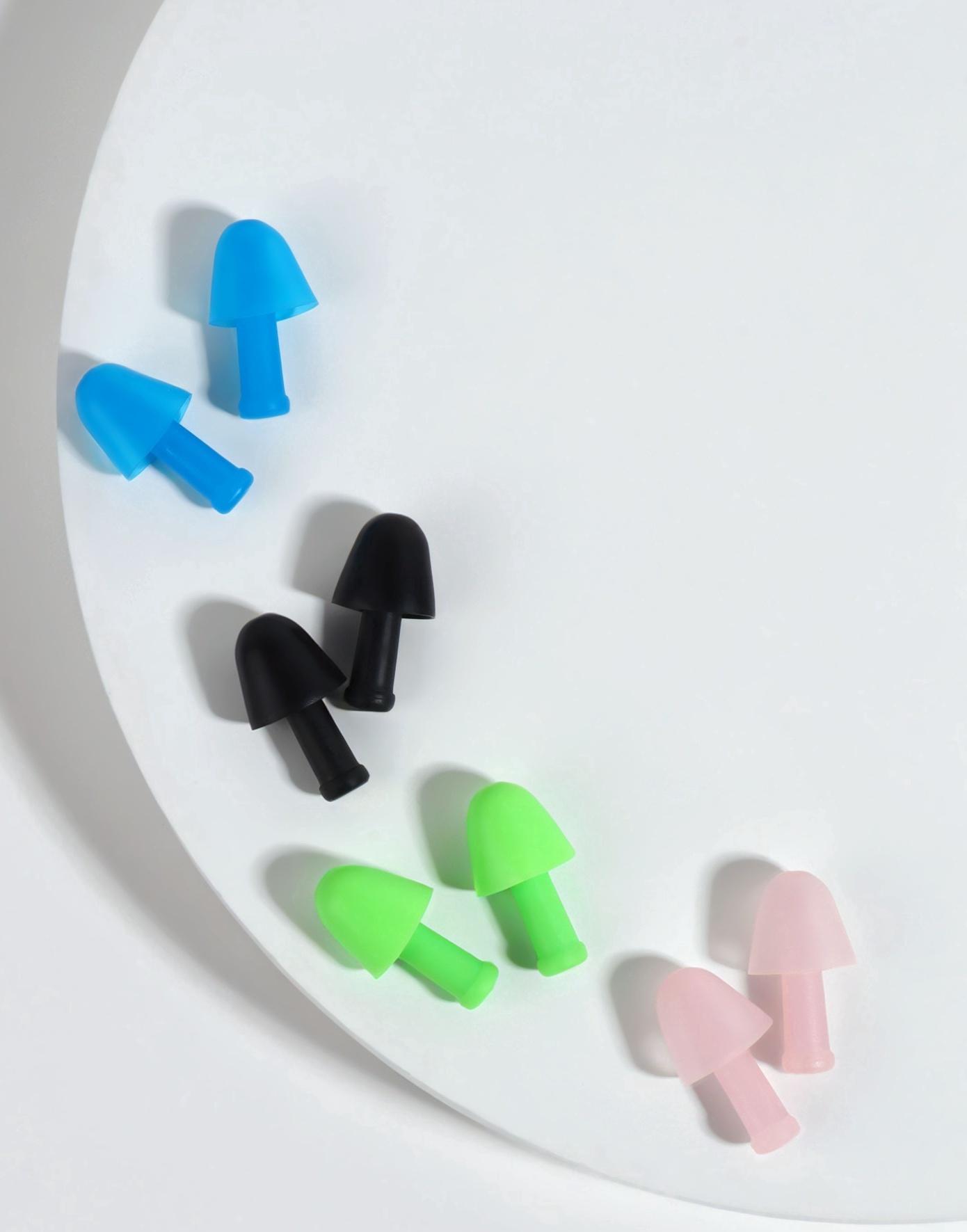 Беруши, 2.5×1 см, в футляре, фасовка 10 шт., силиконовые, МИКС