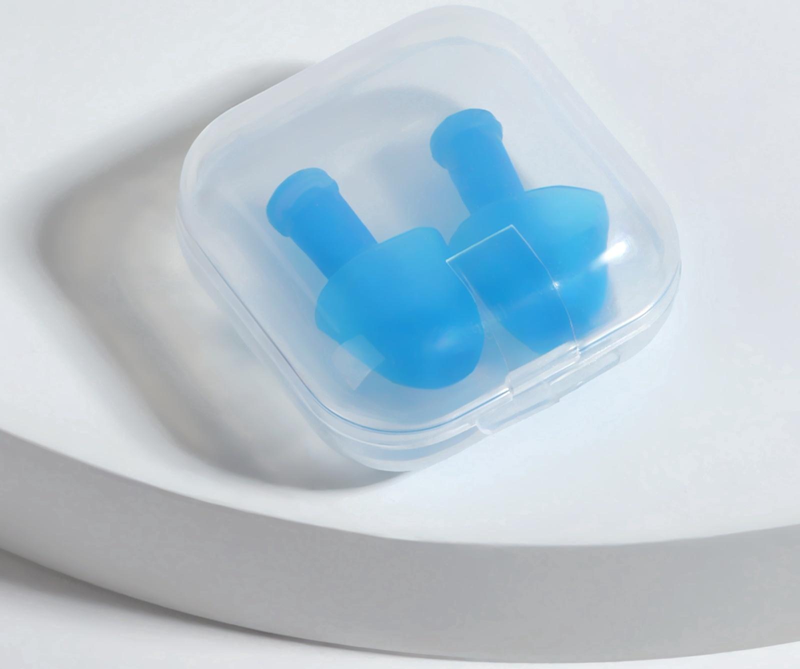 Беруши, 2.5×1 см, в футляре, фасовка 10 шт., силиконовые, МИКС