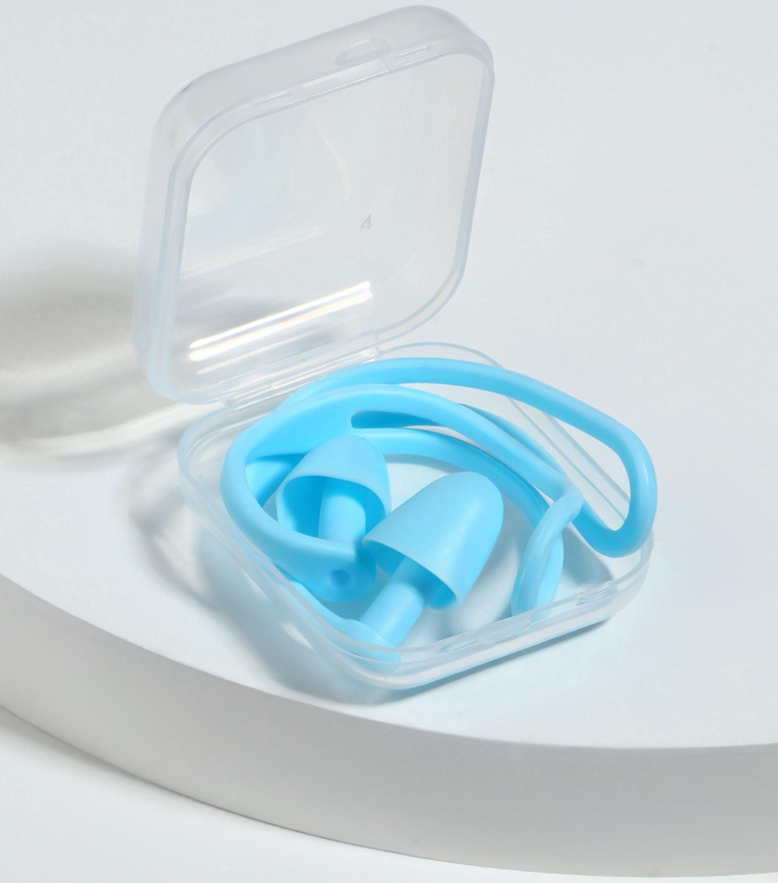 Беруши, 10×1.3 см, в футляре, пара, силиконовые, голубой