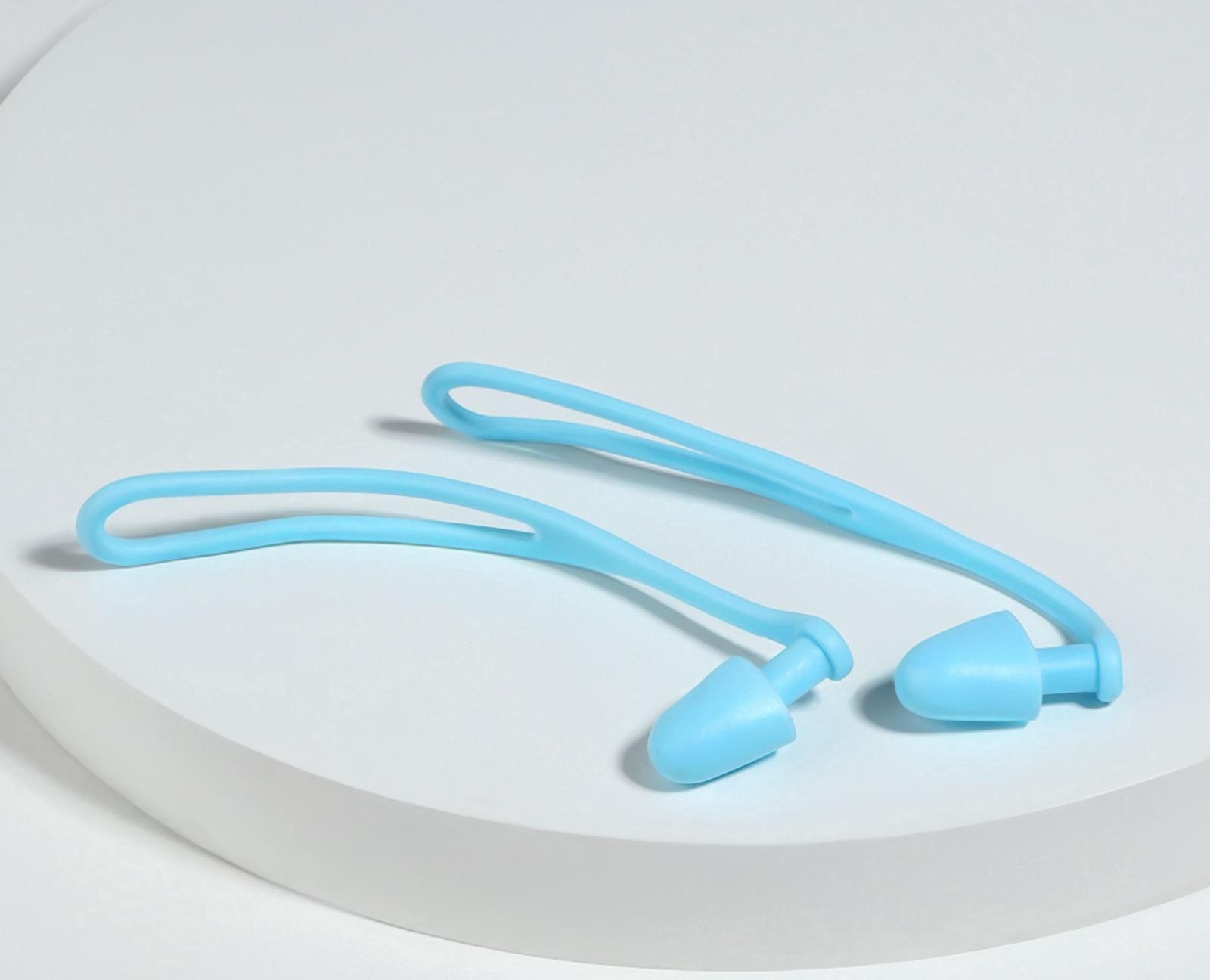 Беруши, 10×1.3 см, в футляре, пара, силиконовые, голубой