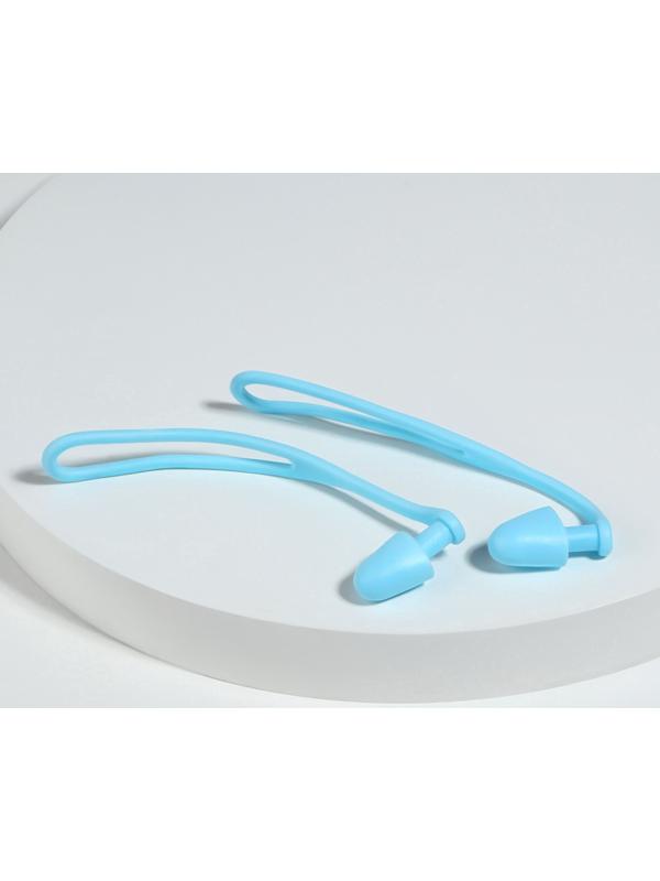 Беруши, 10×1.3 см, в футляре, пара, силиконовые, голубой