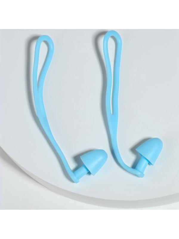 Беруши, 10×1.3 см, в футляре, пара, силиконовые, голубой