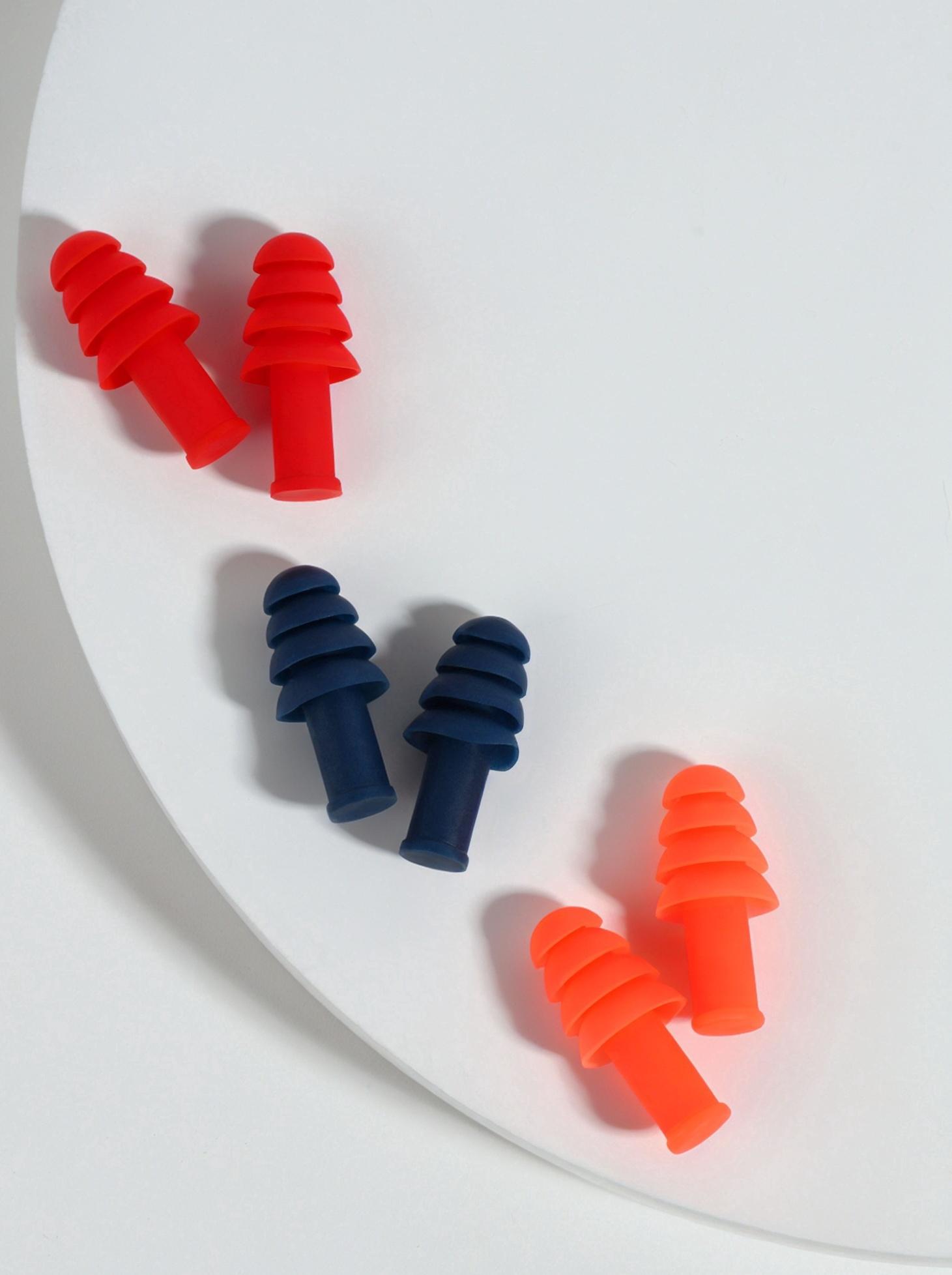 Беруши, 3×1.3 см, в футляре, фасовка 10 шт., силиконовые, МИКС