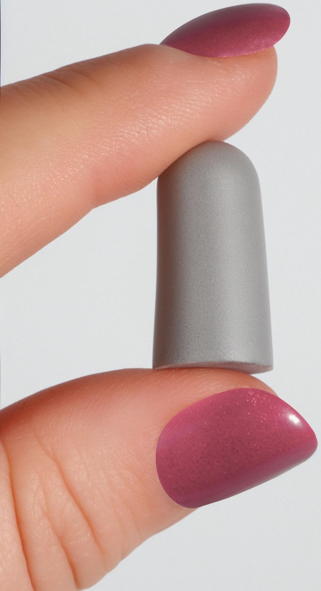 Беруши, 3×1.3 см, в футляре, набор - 2 пары, силиконовые, чёрный/серый