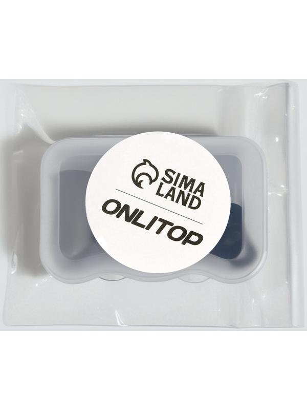 Беруши, 3×1.3 см, в футляре, набор - 2 пары, силиконовые, чёрный/серый