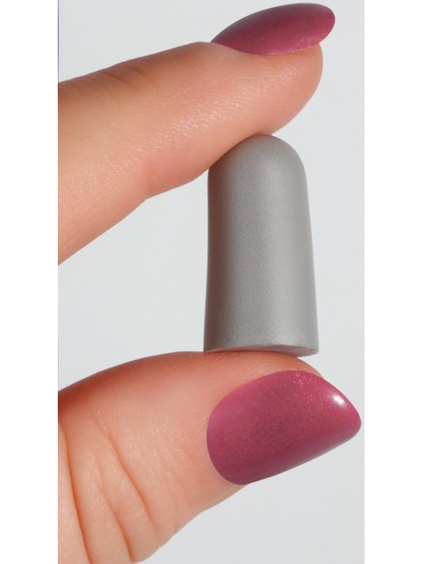 Беруши, 3×1.3 см, в футляре, набор - 2 пары, силиконовые, чёрный/серый