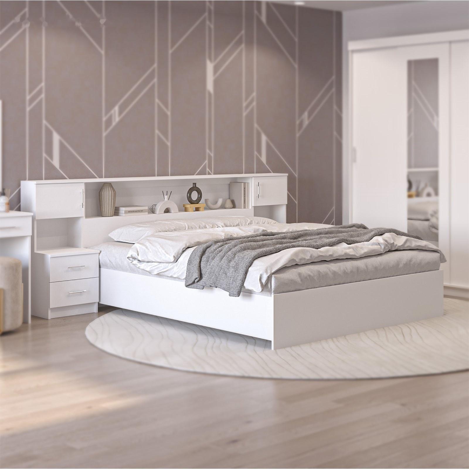 Спальный гарнитур «Бася», комплект 7 предметов, серый графит