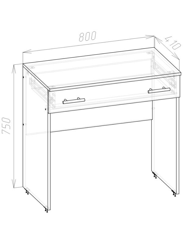 Спальный гарнитур «Бася», комплект 7 предметов, серый графит