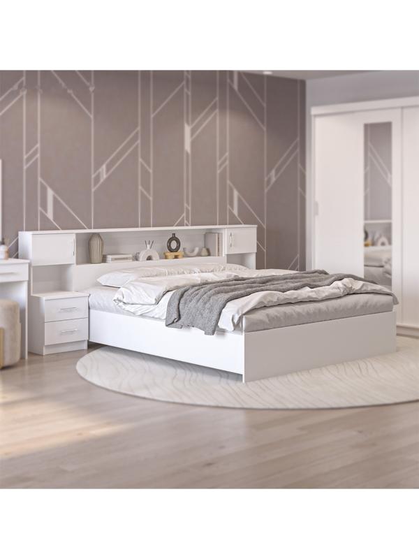 Спальный гарнитур «Бася», комплект 7 предметов, серый графит