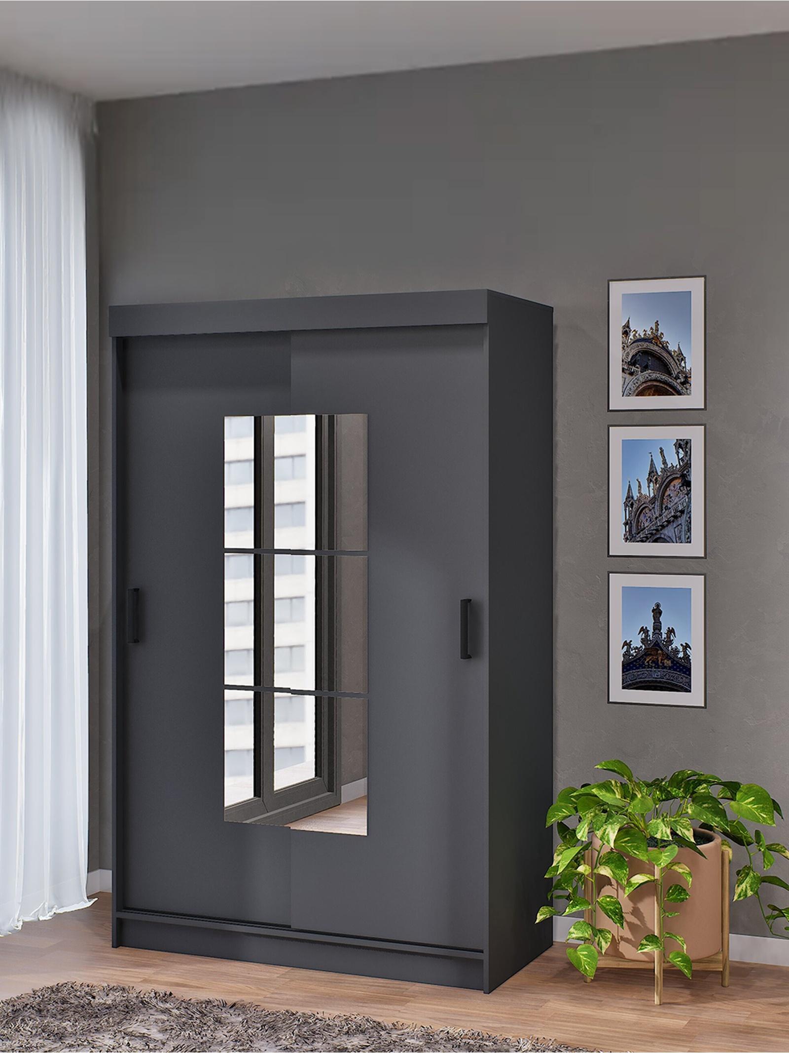 Шкаф-купе «Элегант 1», 1260×2000×590 мм, цвет серый графит