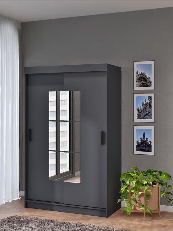 Шкаф-купе «Элегант 1», 1260×2000×590 мм, цвет серый графит