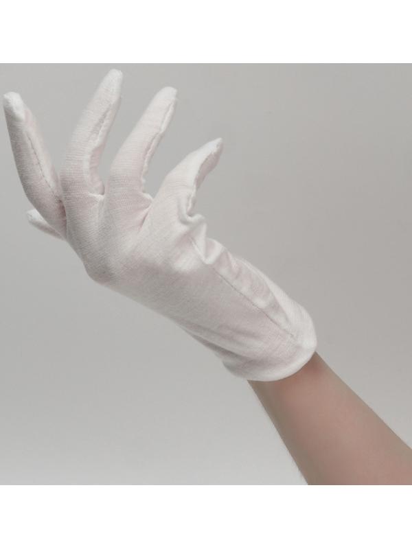 Перчатки хлопковые, размер S, пара, белые