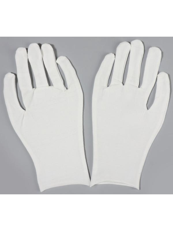 Перчатки хлопковые, размер S, пара, белые