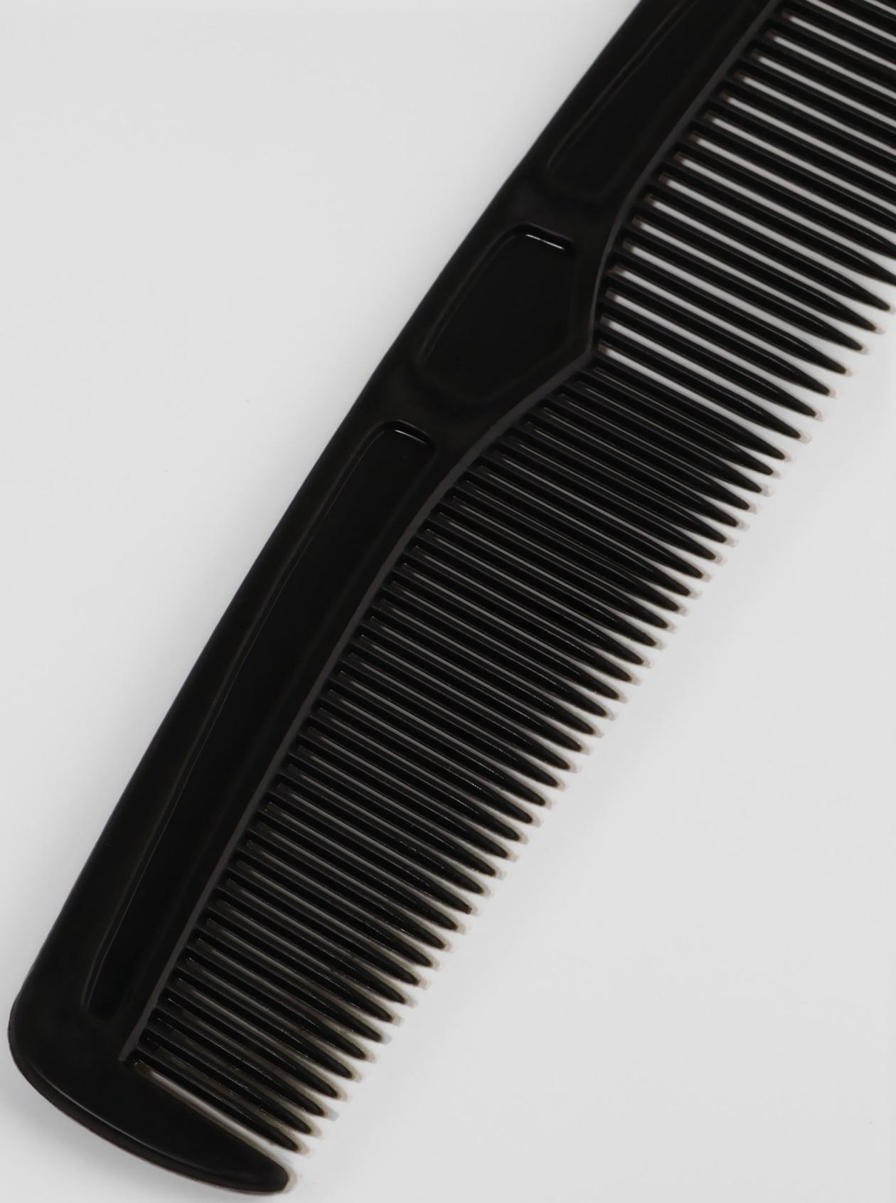Расчёска комбинированная, 12×3(±1)см, фасовка 30 шт., чёрная