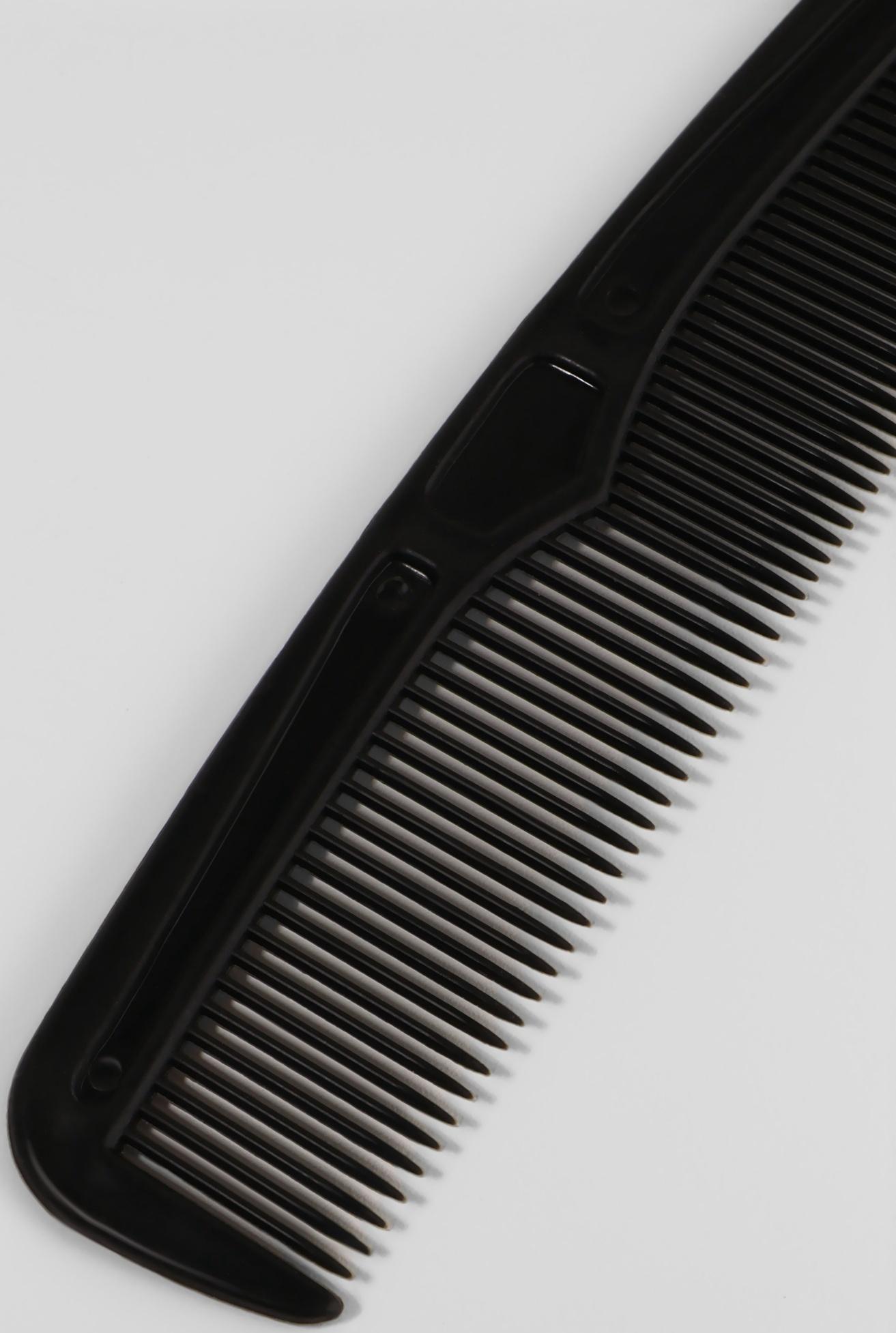 Расчёска комбинированная, 12×3(±1)см, фасовка 30 шт., чёрная