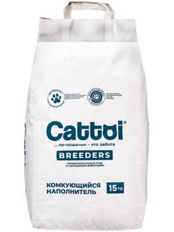 Наполнитель минеральный комкующийся Cattoi Breeders 15 кг,бумажный пакет
