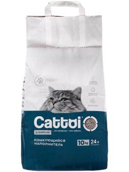 Наполнитель минеральный комкующийся Cattoi Premium 10 кг,пластиковый пакет