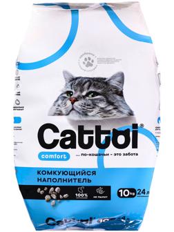 Наполнитель минеральный комкующийся Cattoi Comfort 10 кг,пластиковый пакет