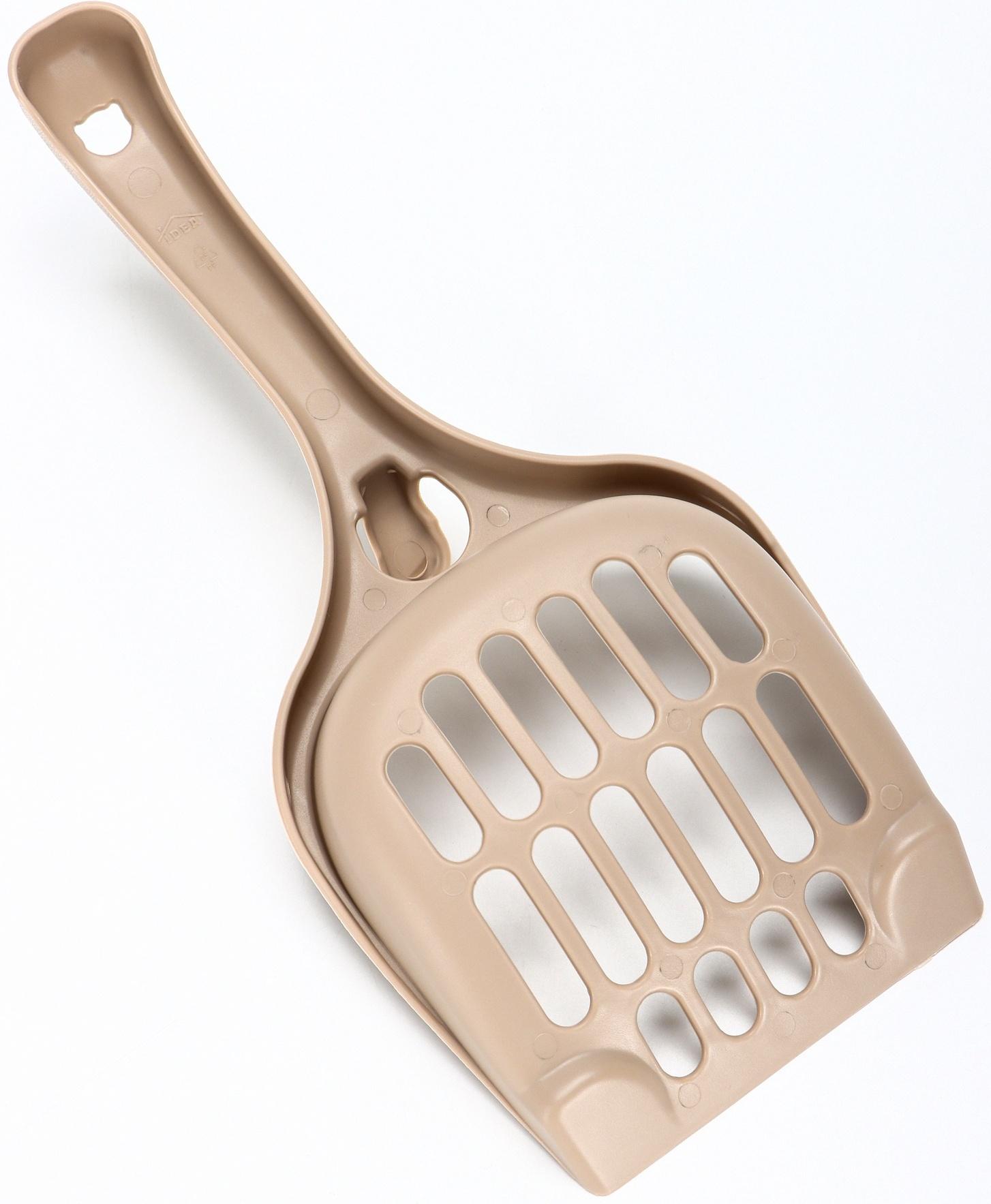 Совок для кошачьего туалета 22.5 х 10 х 5 см, Soft-touch, капучино