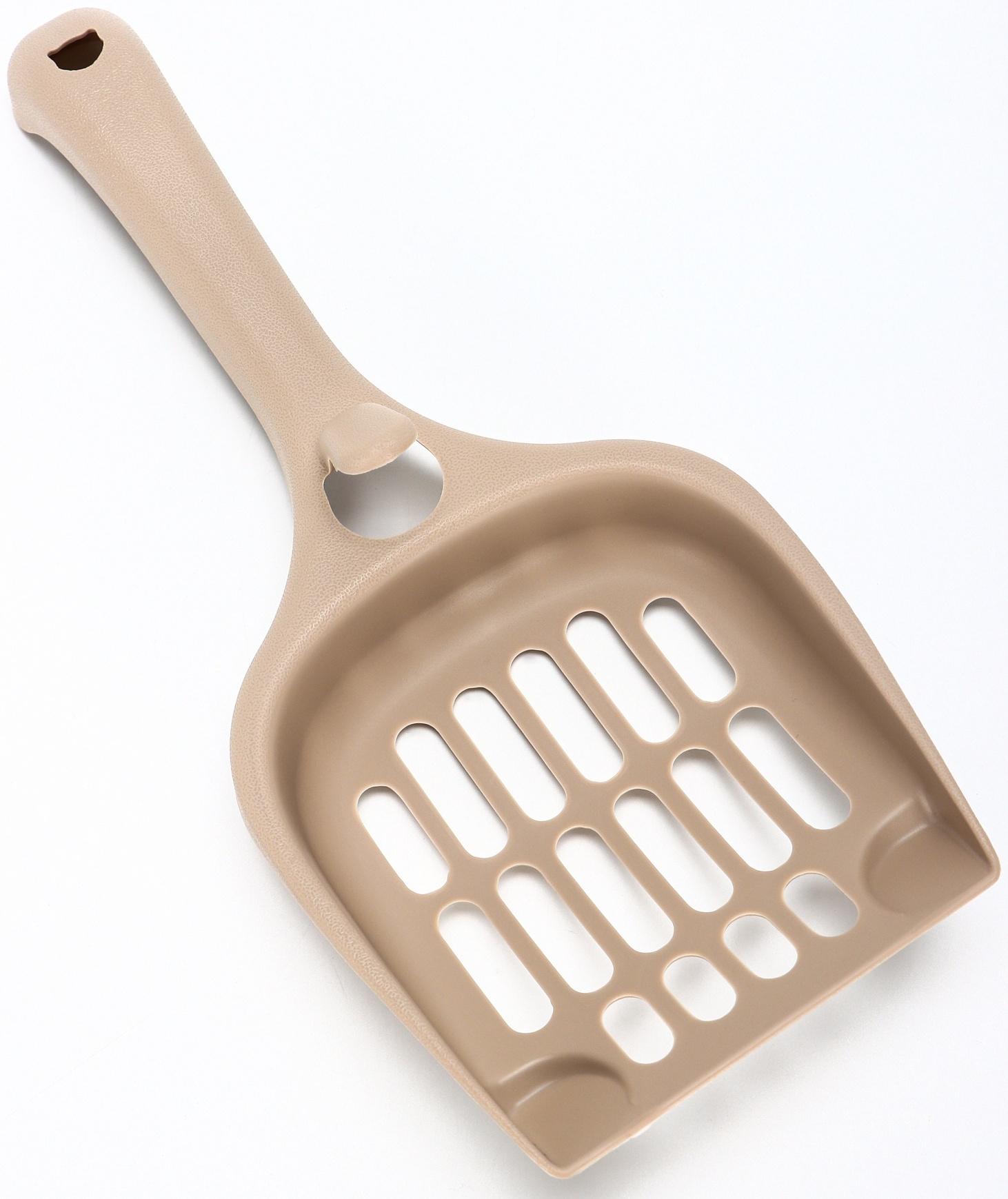 Совок для кошачьего туалета 22.5 х 10 х 5 см, Soft-touch, капучино