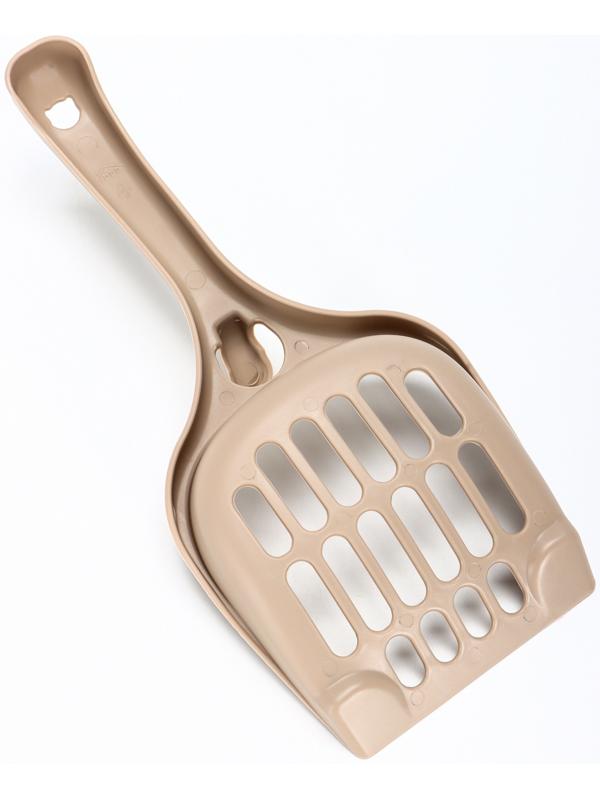 Совок для кошачьего туалета 22.5 х 10 х 5 см, Soft-touch, капучино