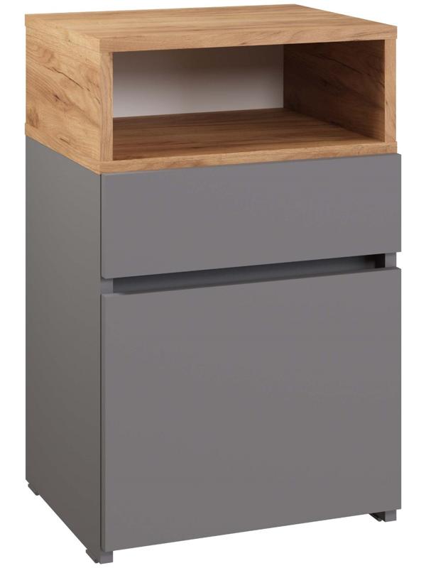 Тумба универсальная «Нова», 400×350×634 мм, цвет серый шифер/дуб крафт золото