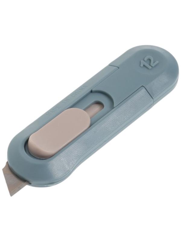 Нож универсальный ТУНДРА, мини, пластиковый корпус, возвратное лезвие, 12 мм