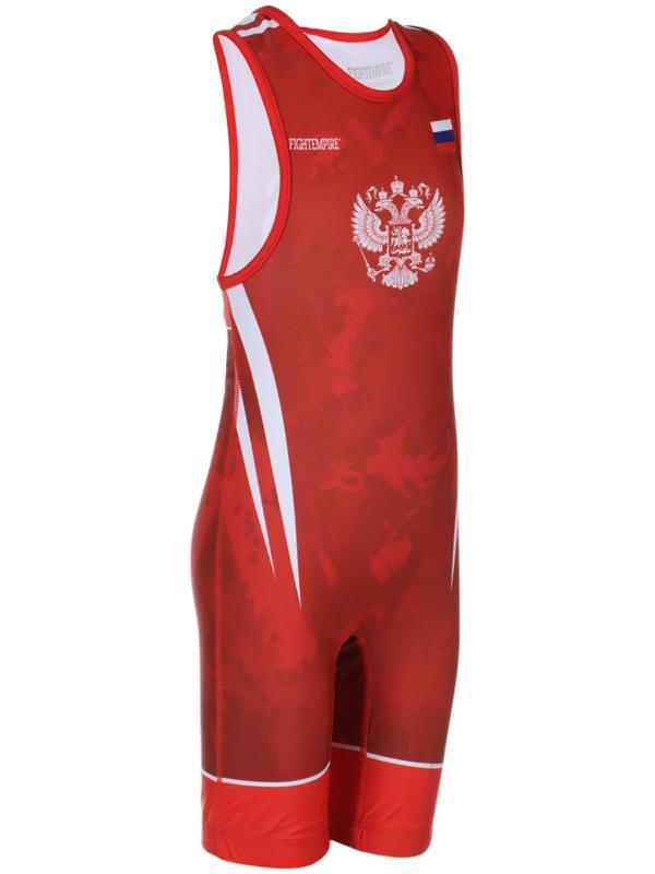 Трико борцовское FIGHT EMPIRE, WT500R, красное, р. 2XS