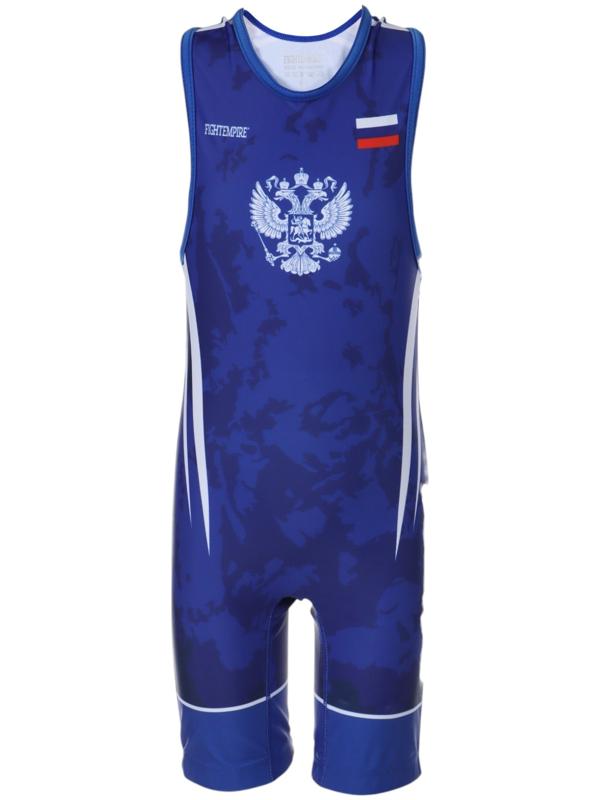 Трико борцовское FIGHT EMPIRE, WT500R, синее, р. 4XS