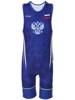 Трико борцовское FIGHT EMPIRE, WT500B, синее, размер 120