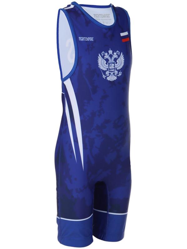Трико борцовское FIGHT EMPIRE, WT500R, синее, р. M