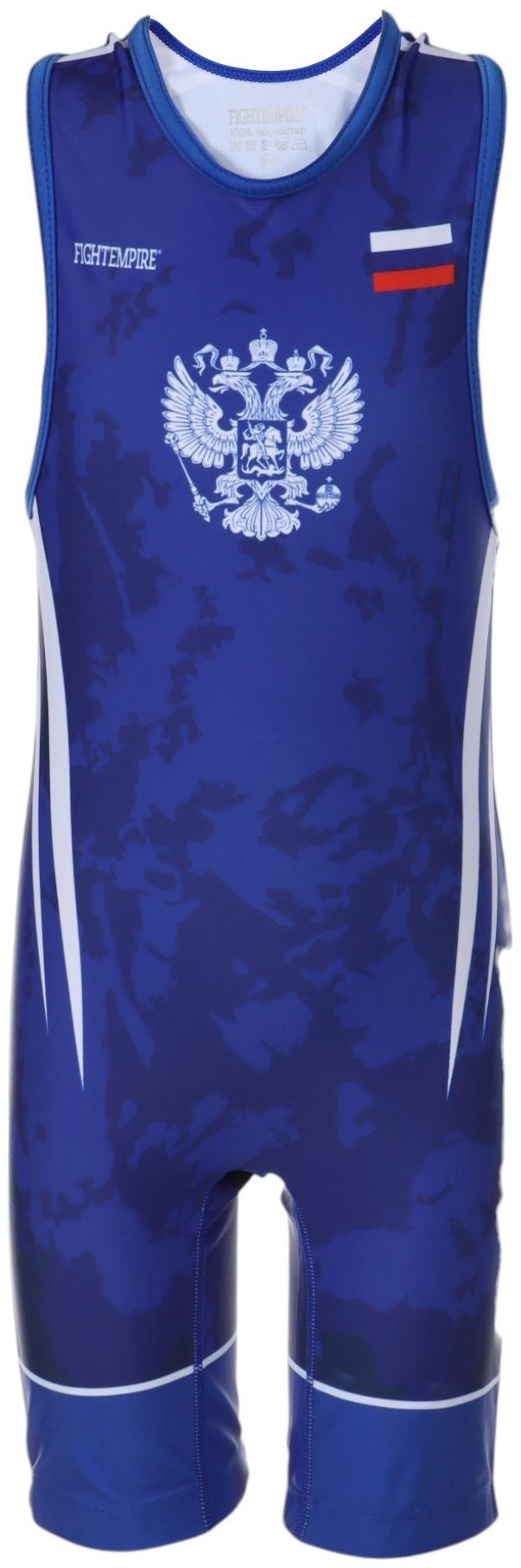 Трико борцовское FIGHT EMPIRE, WT500R, синее, р. L