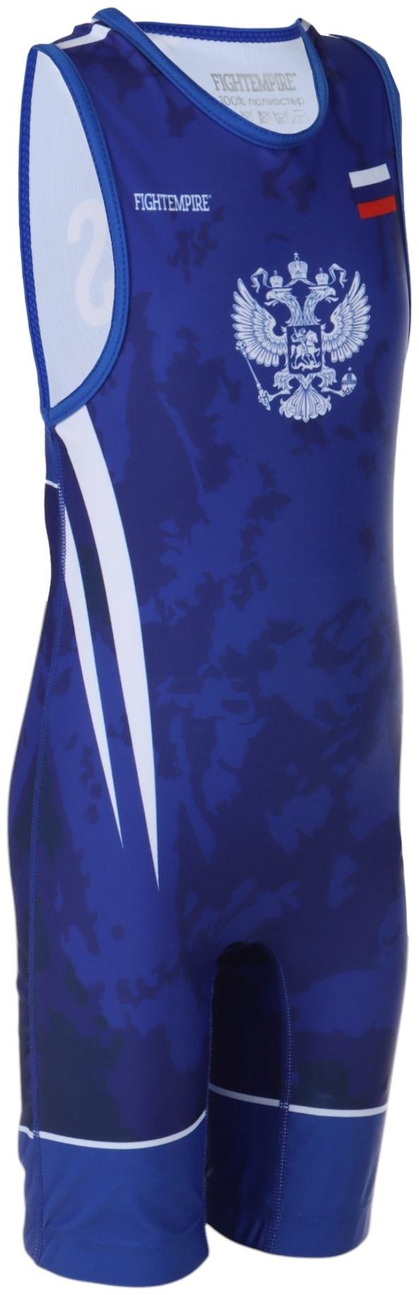 Трико борцовское FIGHT EMPIRE, WT500R, синее, р. L