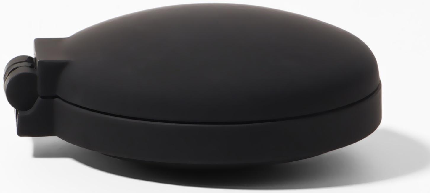 Расчёска массажная «Классика», складная, с зеркалом, 7×2.5 см, матовая, чёрная