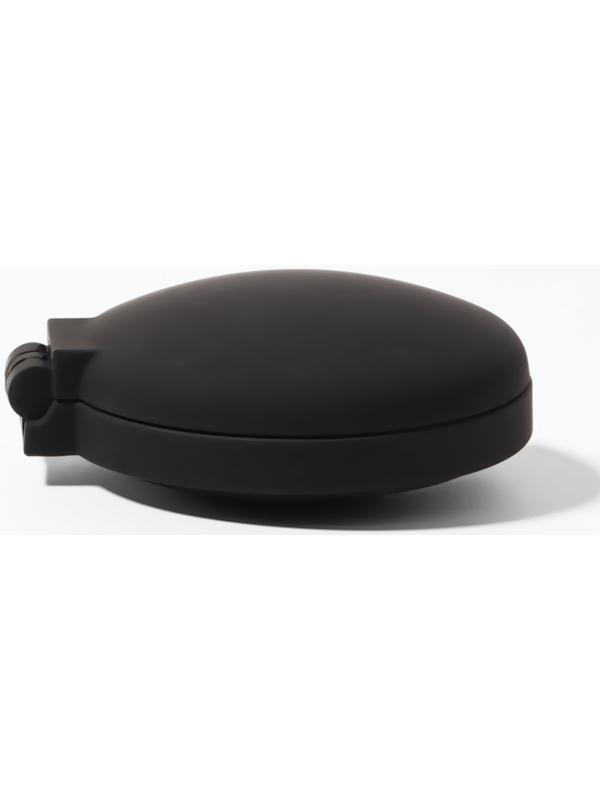 Расчёска массажная «Классика», складная, с зеркалом, 7×2.5 см, матовая, чёрная