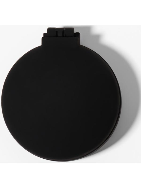 Расчёска массажная «Классика», складная, с зеркалом, 7×2.5 см, матовая, чёрная