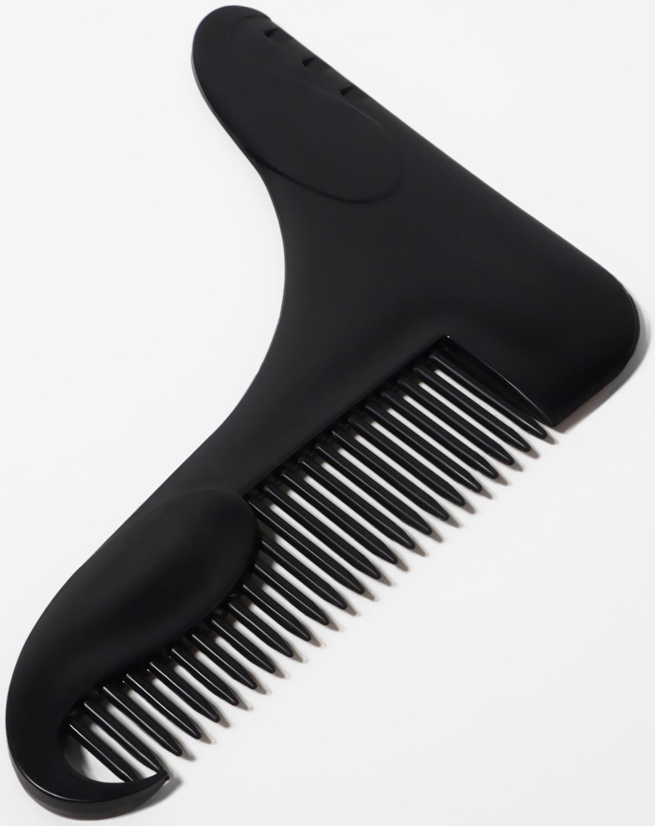 Расчёска - гребень для усов и бороды, 12×10 см, чёрная