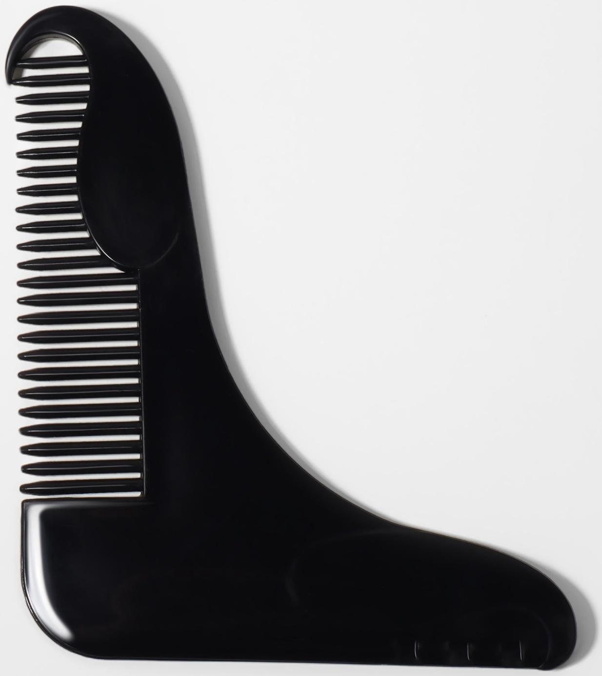 Расчёска - гребень для усов и бороды, 12×10 см, чёрная