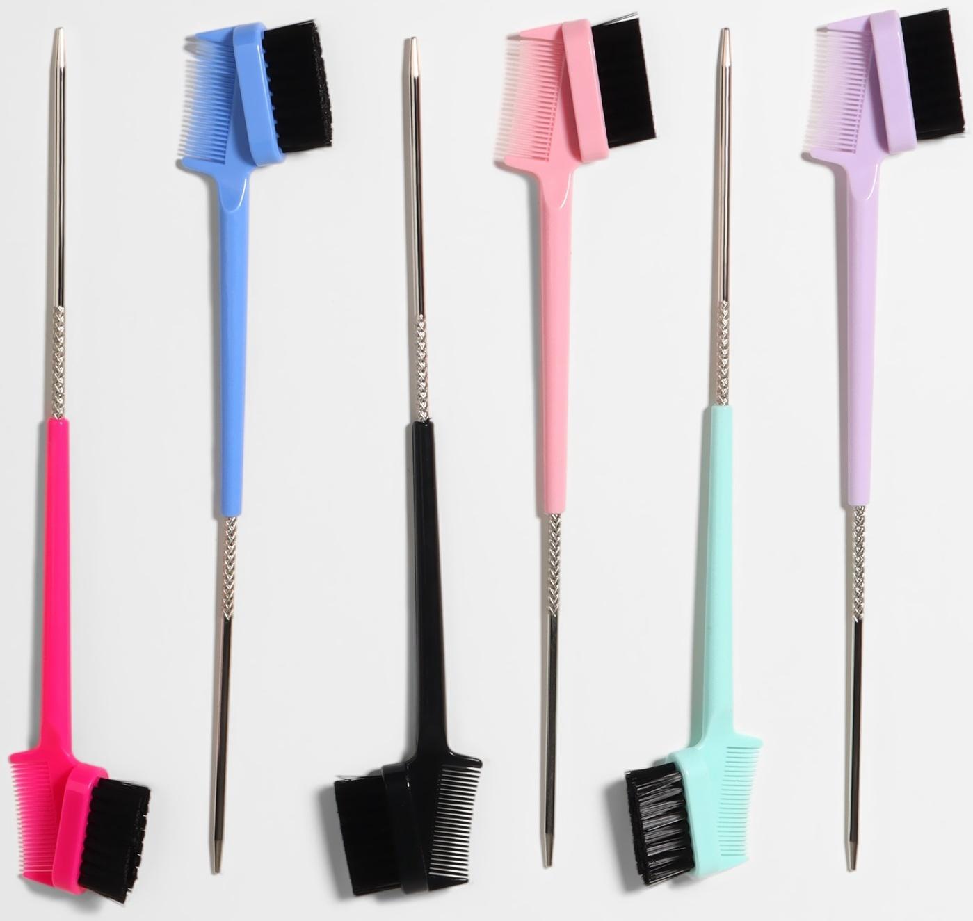 Расчёска - щётка для укладки волос, 21×3.6 см, МИКС